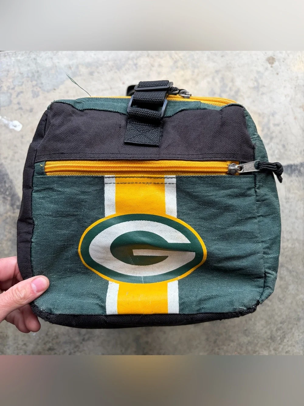 Vintage 90s Green Bay Packers NFL Football Gym Bag
